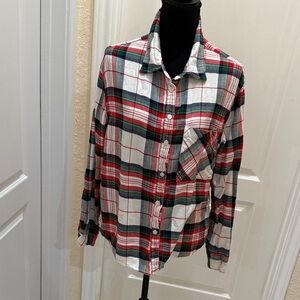 Aerie Multicolor Flannel Plaid Shirt
